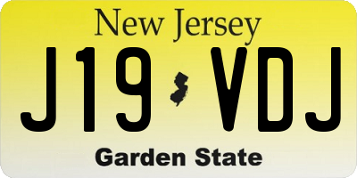 NJ license plate J19VDJ