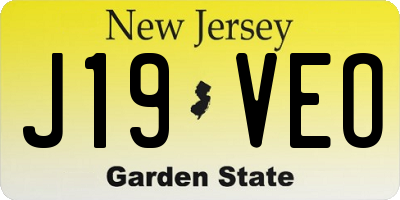 NJ license plate J19VEO