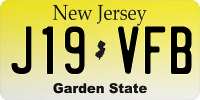 NJ license plate J19VFB