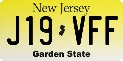 NJ license plate J19VFF