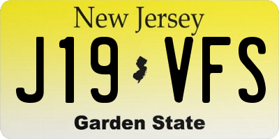 NJ license plate J19VFS