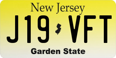 NJ license plate J19VFT