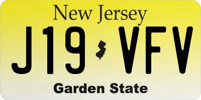 NJ license plate J19VFV