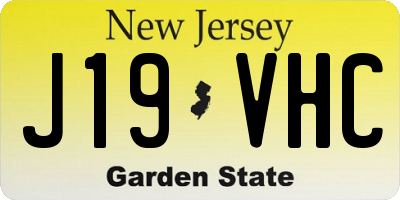 NJ license plate J19VHC