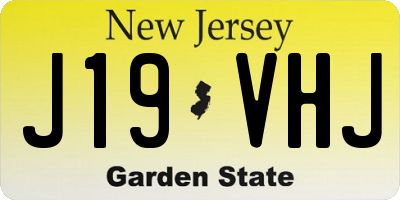 NJ license plate J19VHJ