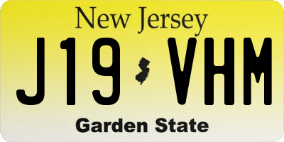 NJ license plate J19VHM