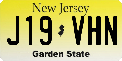 NJ license plate J19VHN