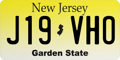 NJ license plate J19VHO