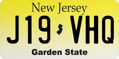 NJ license plate J19VHQ