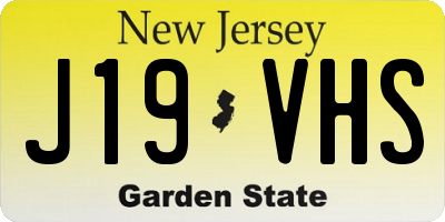NJ license plate J19VHS
