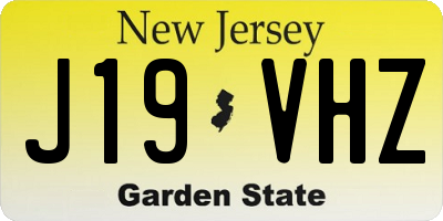 NJ license plate J19VHZ