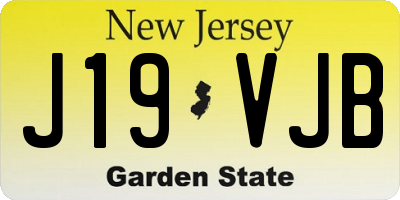 NJ license plate J19VJB