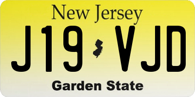 NJ license plate J19VJD