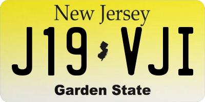 NJ license plate J19VJI
