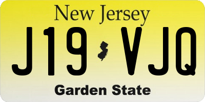 NJ license plate J19VJQ