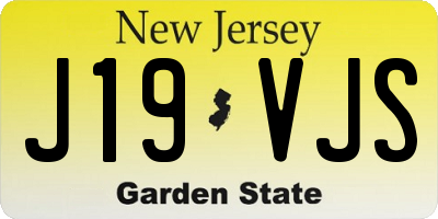 NJ license plate J19VJS