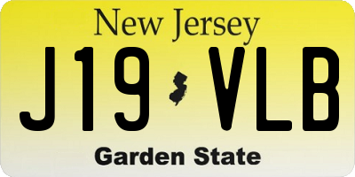 NJ license plate J19VLB