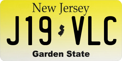 NJ license plate J19VLC