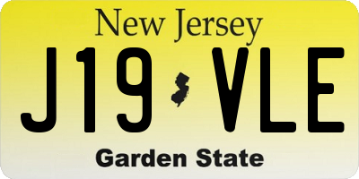 NJ license plate J19VLE