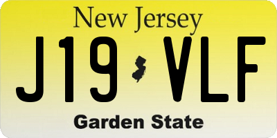 NJ license plate J19VLF