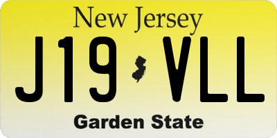 NJ license plate J19VLL