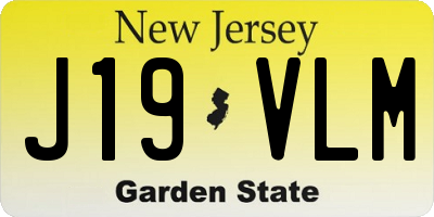 NJ license plate J19VLM