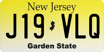 NJ license plate J19VLQ