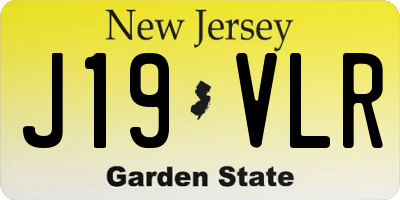 NJ license plate J19VLR