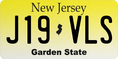 NJ license plate J19VLS