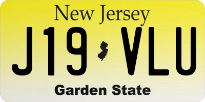 NJ license plate J19VLU