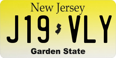 NJ license plate J19VLY