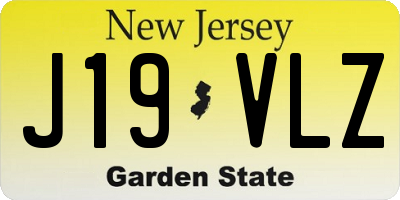 NJ license plate J19VLZ