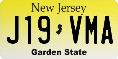 NJ license plate J19VMA