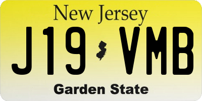 NJ license plate J19VMB