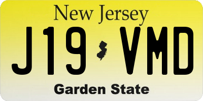 NJ license plate J19VMD