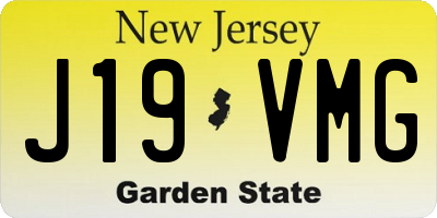 NJ license plate J19VMG