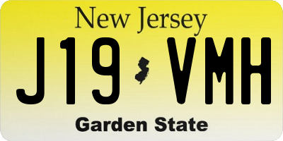 NJ license plate J19VMH