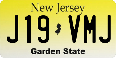 NJ license plate J19VMJ