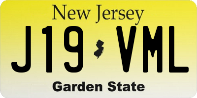 NJ license plate J19VML