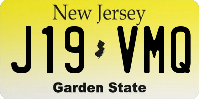 NJ license plate J19VMQ