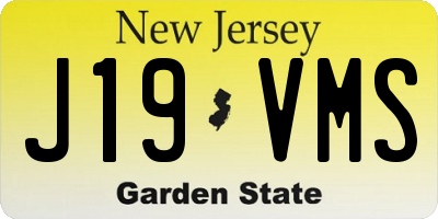 NJ license plate J19VMS