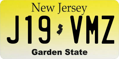NJ license plate J19VMZ