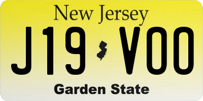 NJ license plate J19VOO