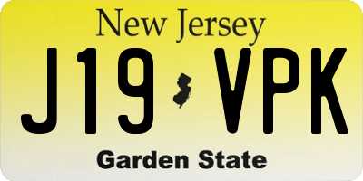 NJ license plate J19VPK