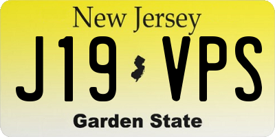 NJ license plate J19VPS