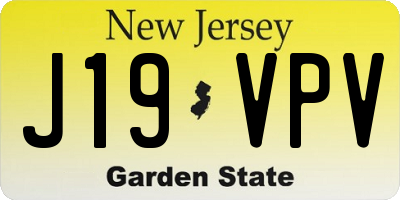 NJ license plate J19VPV