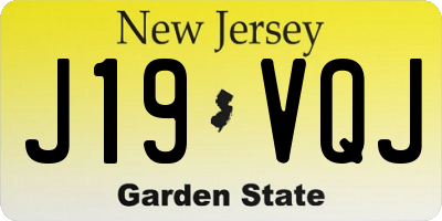 NJ license plate J19VQJ