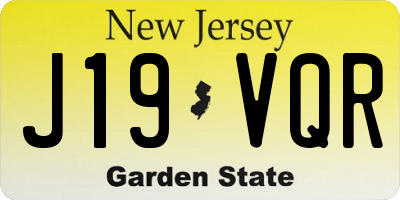 NJ license plate J19VQR