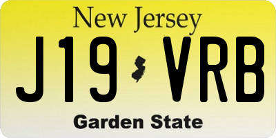NJ license plate J19VRB