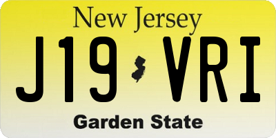 NJ license plate J19VRI